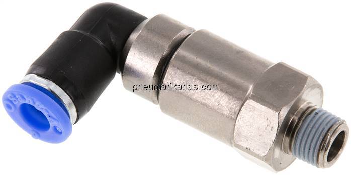 Winkel-Schnelldrehverschraubung R 1/8"-6mm, IQS-Standard