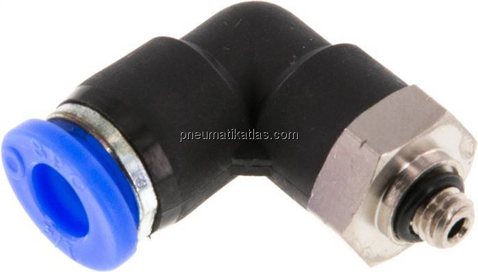 Winkel-Steckanschluss UNF 10-32-1/4" (6,35 mm), IQS-Inch