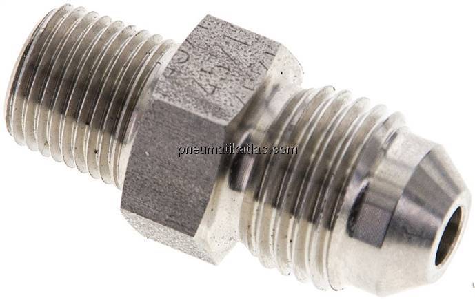 Doppelnippel NPT 1/8"-UNF 1/2"-20(JIC), 1.4571