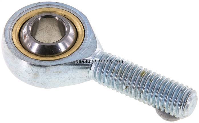 Gelenkkopf, Außengewinde M 10, Stahl verzinkt