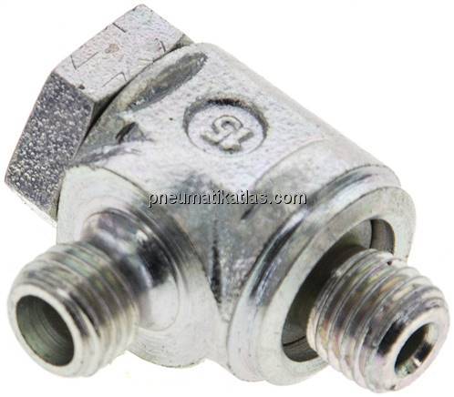 Winkel-Schwenkverschraubung M 8x1-4 LL (M8x1), ohne Mutter & Schneidring, Stahl 