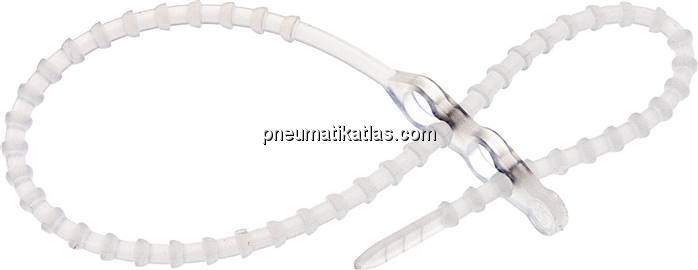 Lösbarer Kabelbinder, 320mm, 2 Befestigungsaugen, natur