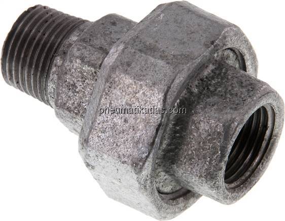 Verschraubung flach dichtend Rp/R 1/2" (IG/AG)