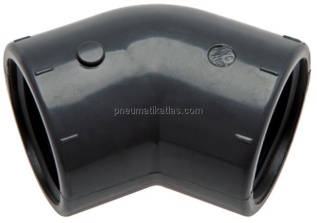 Exemplarische Darstellung: Winkel 45° mit Innengew