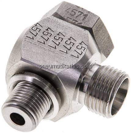 Winkel-Schwenkverschraubung G 1/8"-8 LL (M12x1), ohne Mutter & Schneidring, 1.45