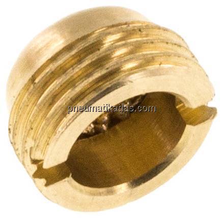 flacher Schalldämpfer G 1/8", Sinterbronze, zum Versenken