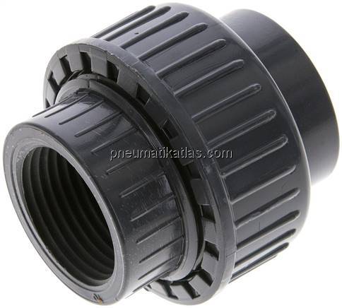 Gewindeverschraubung, PVC-U/ EPDM, Rp 1" IG