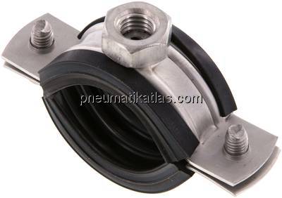 Rohrschelle, 31 - 35mm, 1.4404, mit Einlage