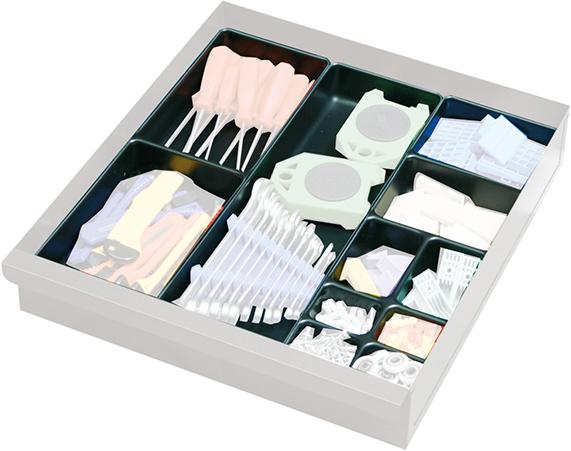 Einzelschublade S2000 RAL 7035/7016 100 mm hoch, 500 mm breitTragkraft 25 kg