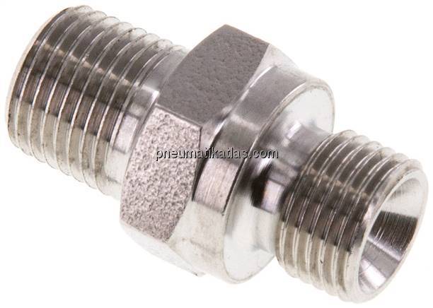 Doppelnippel G 1/8"-NPT 1/8", 1.4571