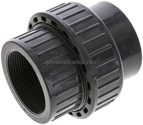 Gewindeverschraubung, PVC-U/ FKM, Rp 2" IG