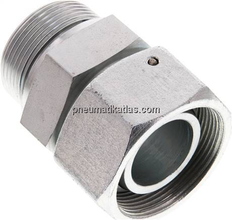 Einstellb. Schneidringverschr. G 1-1/2"-38 S, Stahl verzinkt