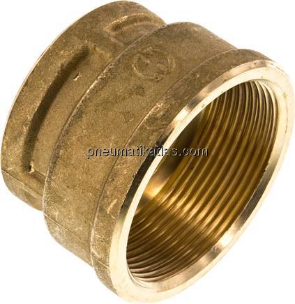 Rundmuffe G 2"-G 1-1/2", Messing