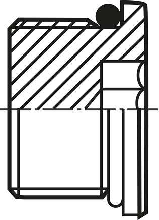 Zeichnung: Verschlussstopfen mit Innensechskant, U