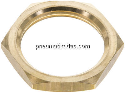 Sechskant-Gegenmutter M 34x2, Messing