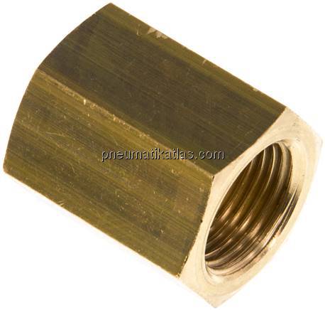 Muffe G 3/8"-G 3/8", Messing