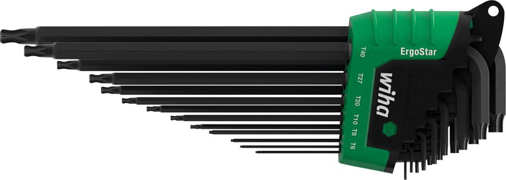 Winkelschraubendreher- Satz mit Kugelkopf 13-teilig T5-T45 schwarz ErgoStar Wiha