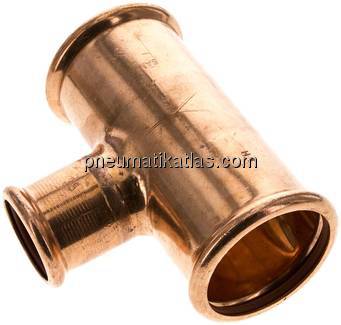 Pressfitting, T-Stück, 54x35mm innen, Kupfer / Kupferlegierung
