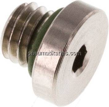 Verschlussstopfen Innenskt. M 5, Messing vernickelt