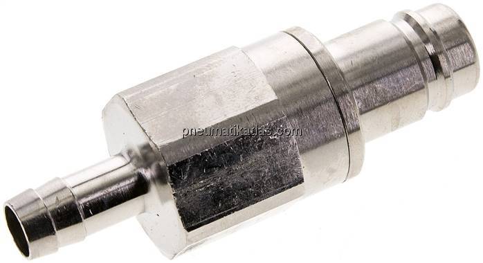 Kupplungsstecker (NW15) 13 (1/2")mm Schlauch, Messing vernickelt