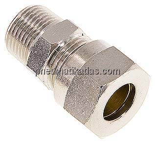 Gerade Schneidringverschr. 12 L (M18x1,5)-R 3/8", Messing vernickelt