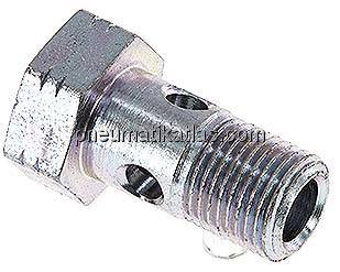 Hohlschraube 1-fach, G 1/8", Stahl verzinkt