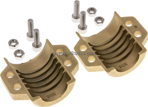 Klemmschalen 47 - 50mm, Messing, EN 14423 (DIN2826)