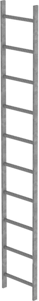 Schachtleiter 10 Sprossen L 2,80 m B440 mm LW 300 mm Stahl verzinkt