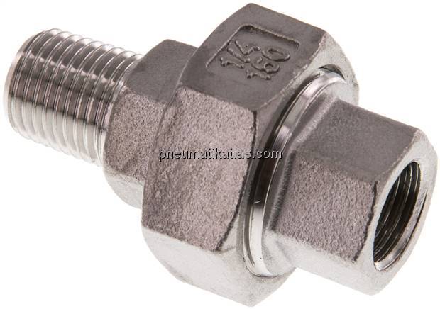 Verschraubung flach dichtend Rp/R 1/4" (IG/AG)