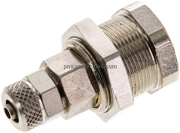 Abreißkupplungsdose (NW5) 6x4mm Schlauch, Messing vernickelt