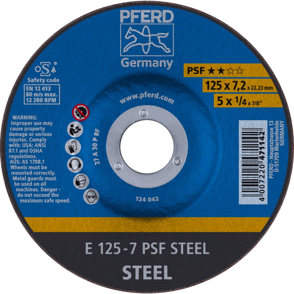 Schruppscheiben E 125-7 PSF STEEL