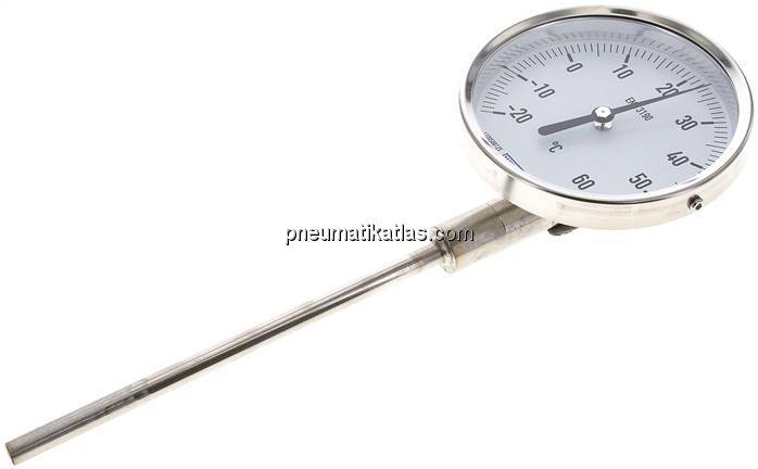 Bimetallthermometer, senkrecht D100/-20 bis +60°C/160mm