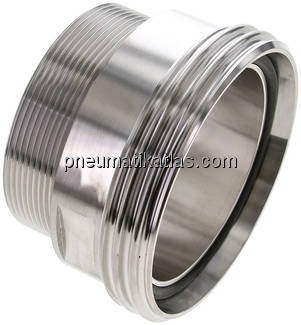 Gewindestutzen (Milchgewinde) Rd 110x1/4"-G 3", 1.4404