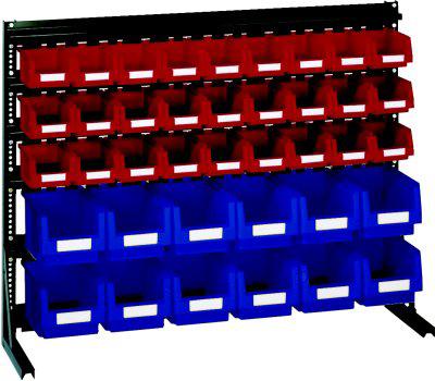 Vario-Regal V6B mit 39 PLK-Kästen, bl/rot LA-KA-PE