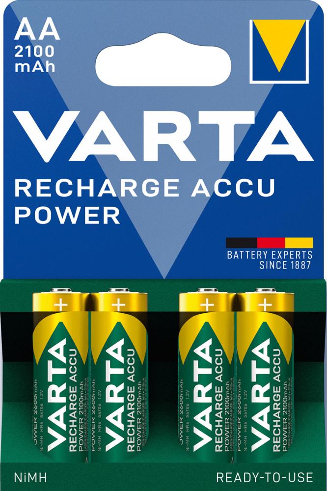 VARTA Power Accu R2U Mignon AA, HR06, 2100 mAh