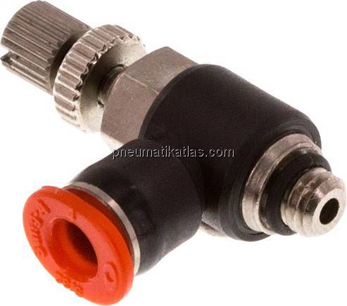 Mini-Winkel-Drosselrückschlagventile M 5-4mm