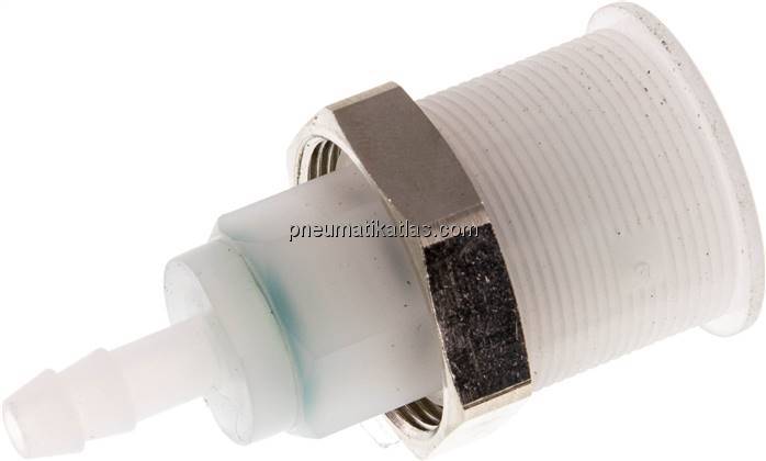 Abreißkupplungsdose (NW5) 6 (1/4")mm Schlauch, PVDF