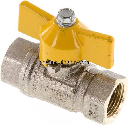 Messing-Kugelhahn, DVGW, Rp 3/8", -0,9 bis 50 bar