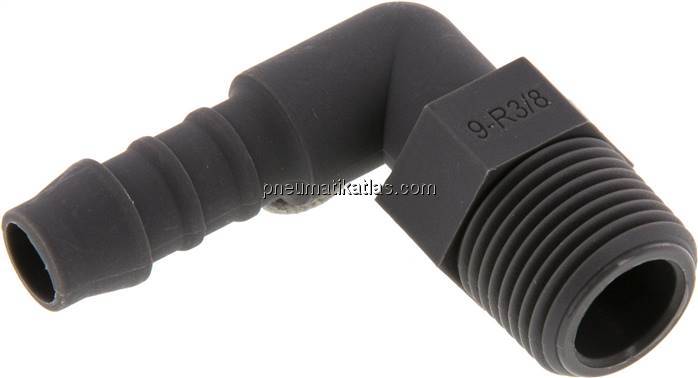 Winkel-Gewindetülle R 3/8"-9 (3/8")mm, PA 6