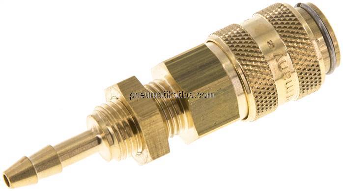 Schott-Kupplungsdose (NW5) 4mm Schlauch, Messing