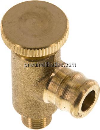 Ablassventil / Entlüftungsventil mit Tülle, G 1/8", PN25