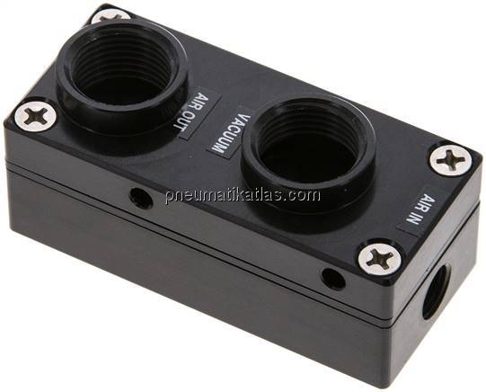 Mehrkammerejektor bis 64% Vakuum, G 3/8", bis 108 l/min