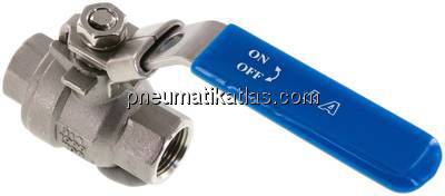 Edelstahl-Kugelhahn, leicht, G 3/8", 0 - 63bar