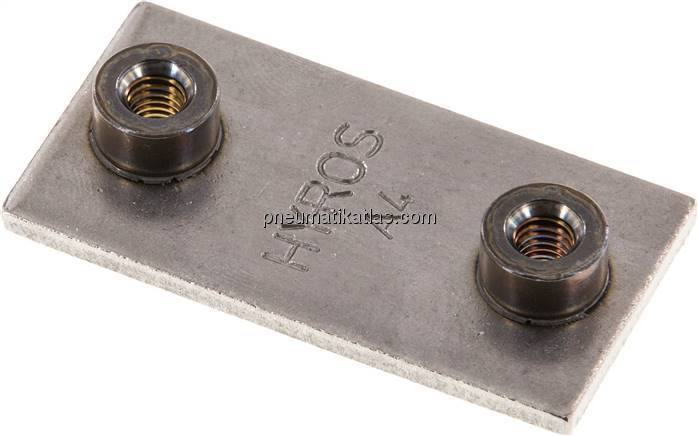 Anschweißplatte, Edelstahl, Baugröße 4, leichte Baureihe