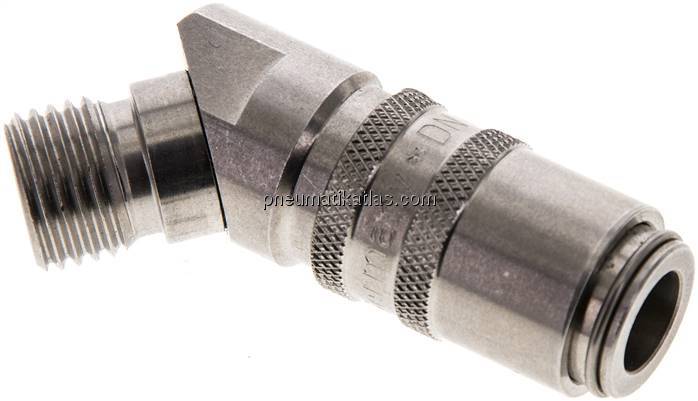 45°-Temperierkupplungsdose 9mm Zapfen,M 14x1,5(AG)