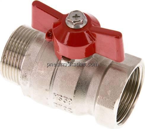 Messing-Kugelhahn, Eco-Line, R 1-1/4" / Rp 1-1/4", 0 - 25bar