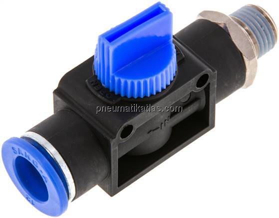 3/2-Wege-Absperrventil R 1/4"-12mm, Schlauchseite entlüftend