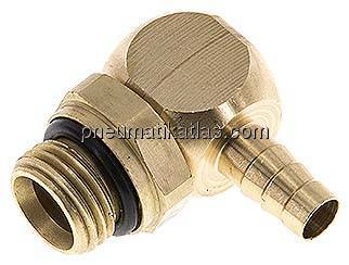 Winkel-Steckanschluss, G 1/4"-6mm innen, Messing