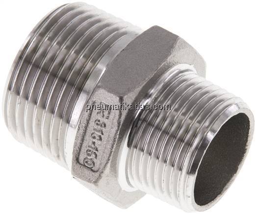 Doppelnippel NPT 1"-NPT 3/4", 1.4408