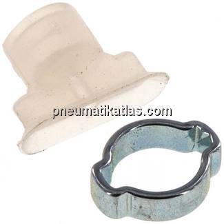 Ovalsauger, 18 x 6mm, Hub 1mm, Silikon (60A), transparent